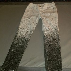 Justice Bottoms - White to black poke a dots jeans Justice Bottoms - White to black poke a dots jeans